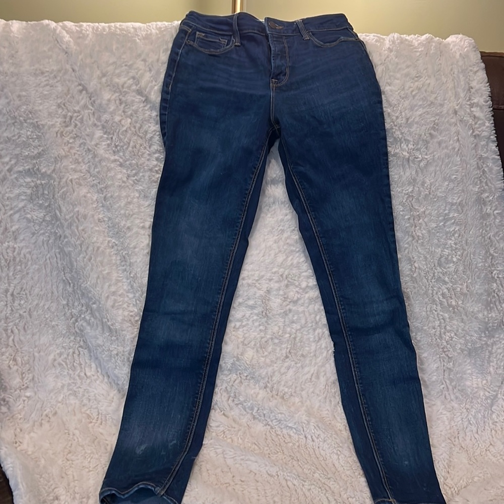 Old Navy RockStar Super Skinny High Rise Blue Jeans